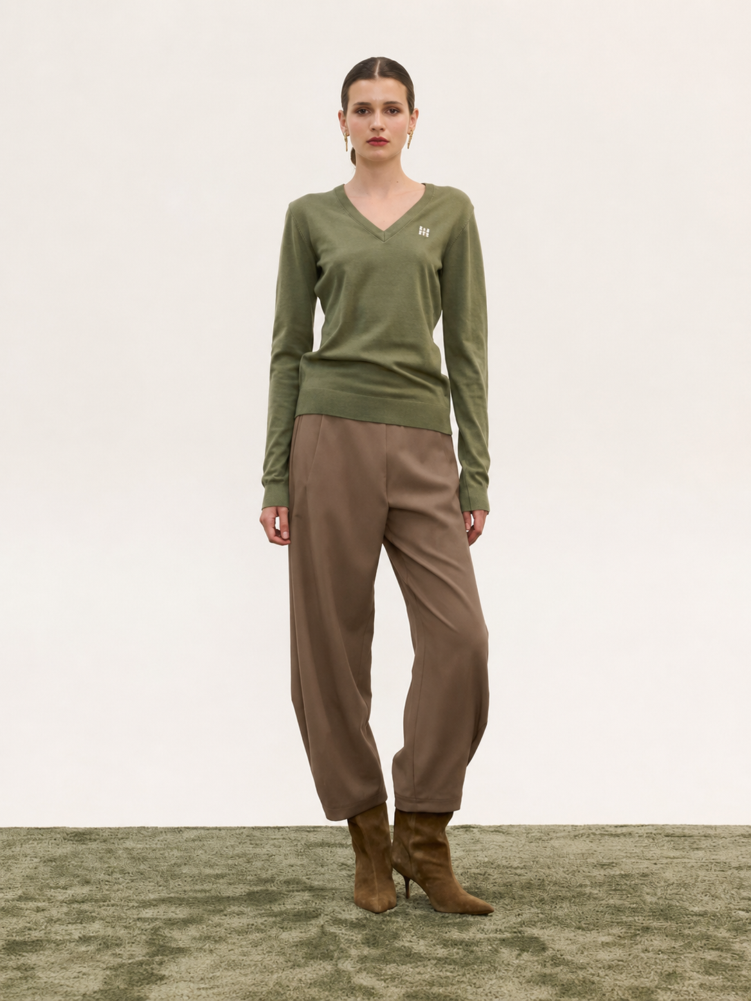 BEVERLY PANTS BROWN - Vesta Donna