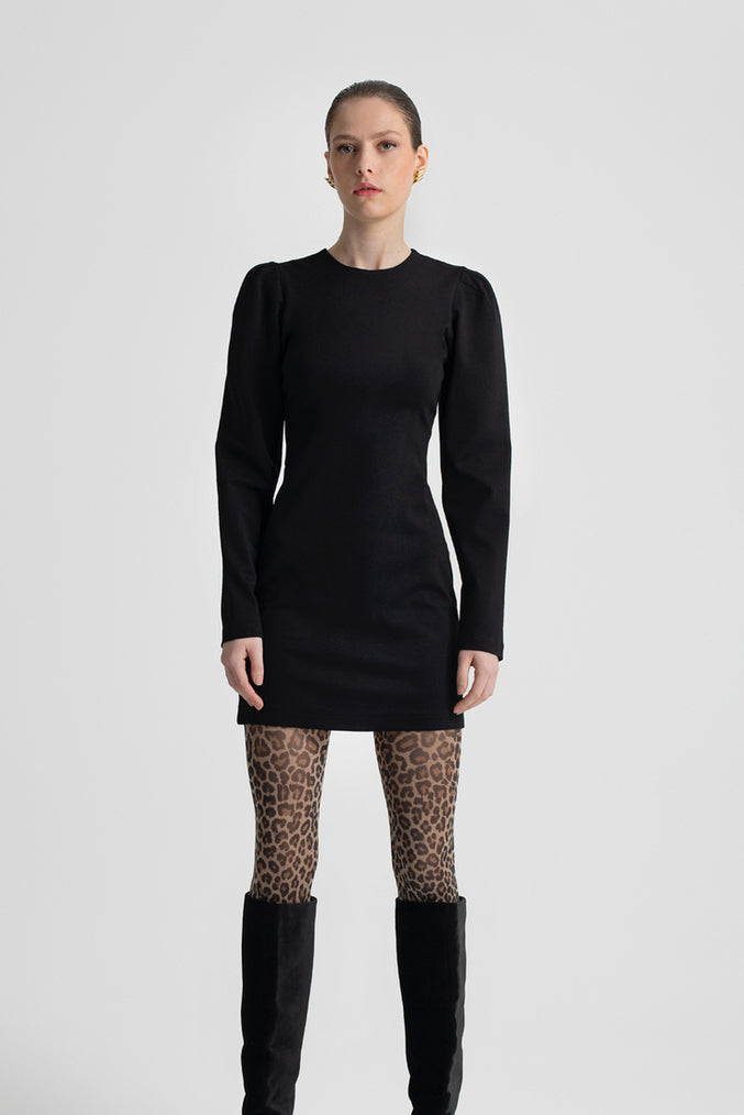 KILEY MINI DRESS BLACK - Vesta Donna