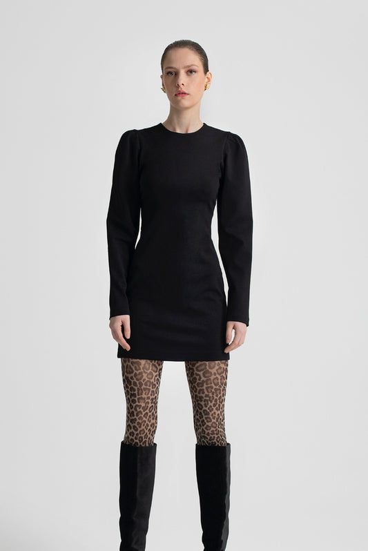 KILEY MINI DRESS BLACK - Vesta Donna