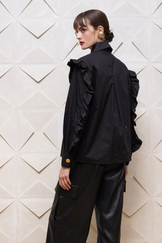 VEGGY SHIRT BLACK - Vesta Donna
