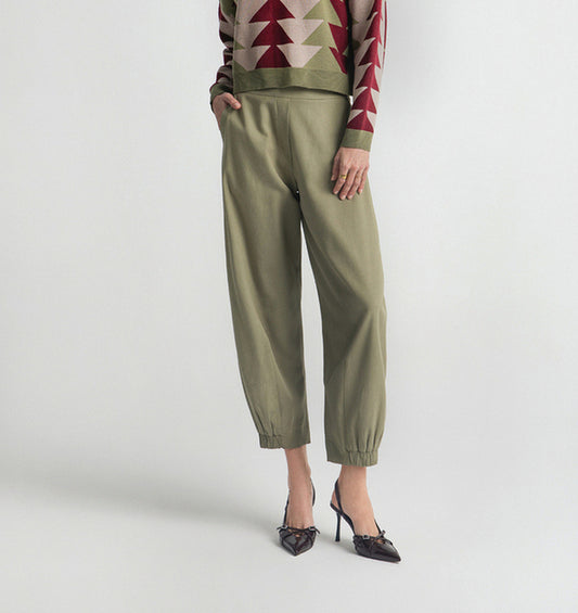 KRISTA PANTS KHAKI - Vesta Donna