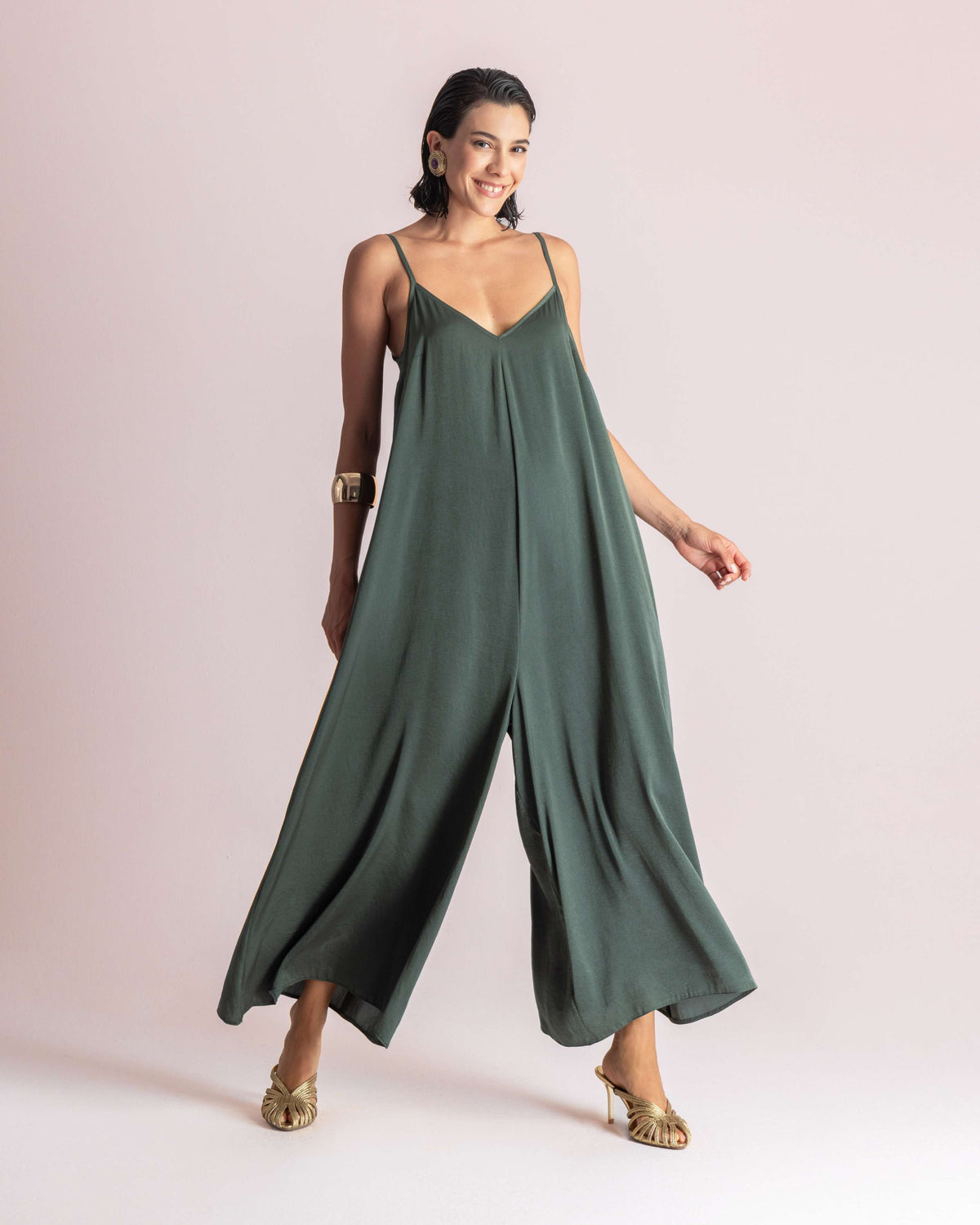 MAIRA JUMPSUIT ΚHAKI - Vesta Donna
