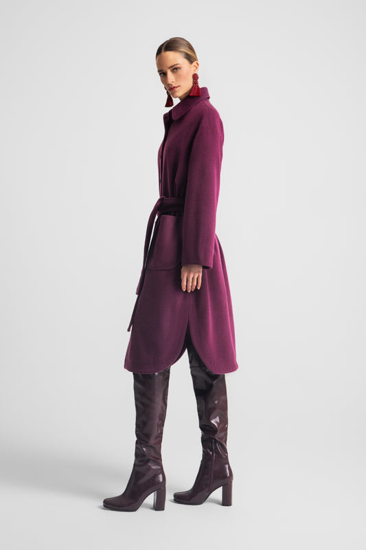 WILLOW COAT BORDEAUX - Vesta Donna