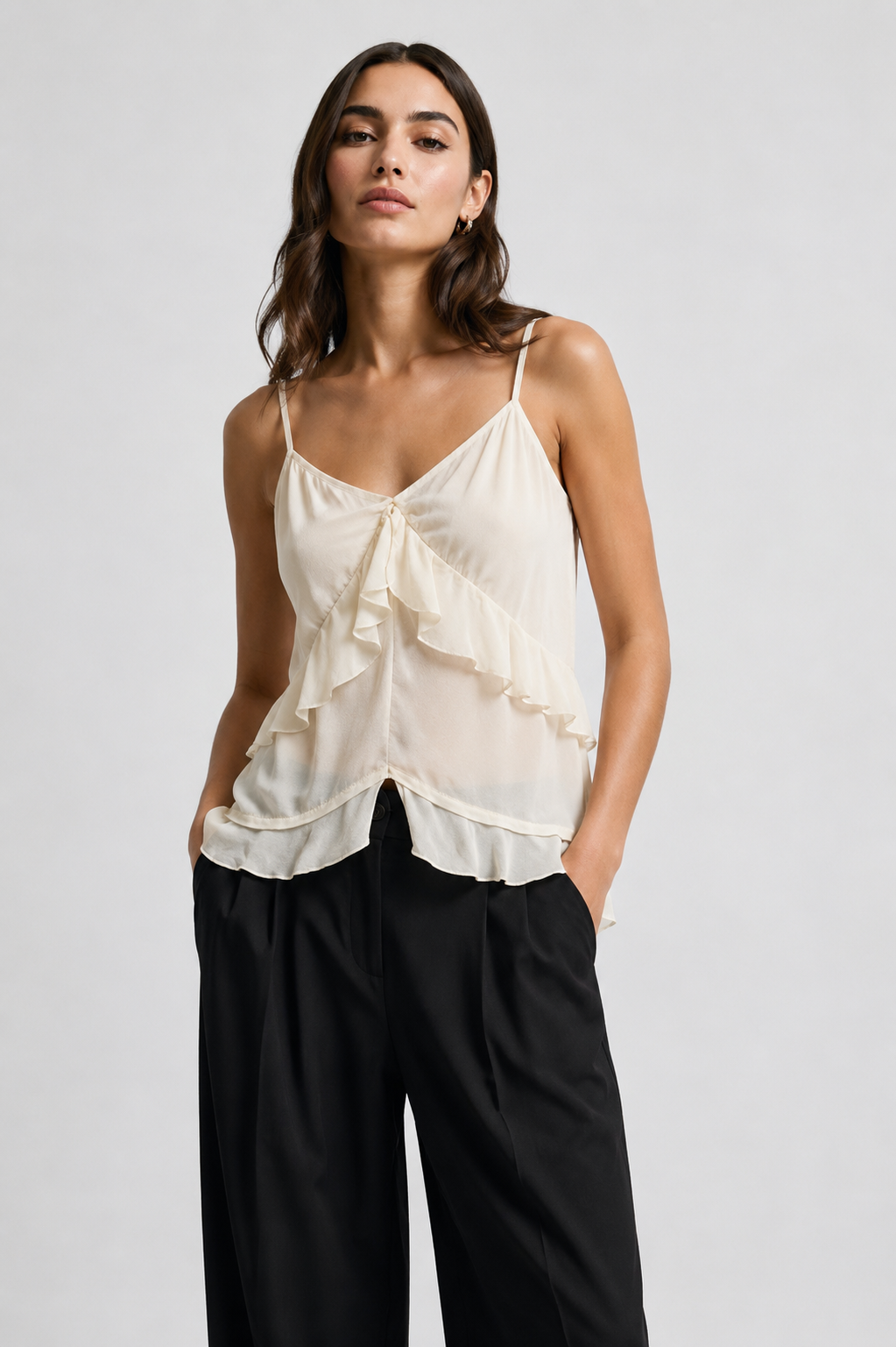 ELENA RUFFLE TOP - Vesta Donna