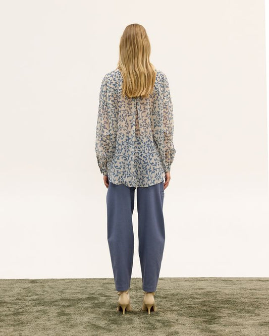 AZURE BLOOM SHIRT - Vesta Donna
