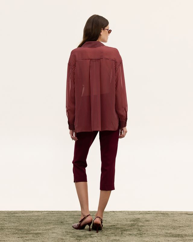 BORDEAUX STRIPED SHIRT - Vesta Donna