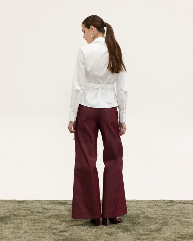 ELLIE WRAP SHIRT WHITE - Vesta Donna