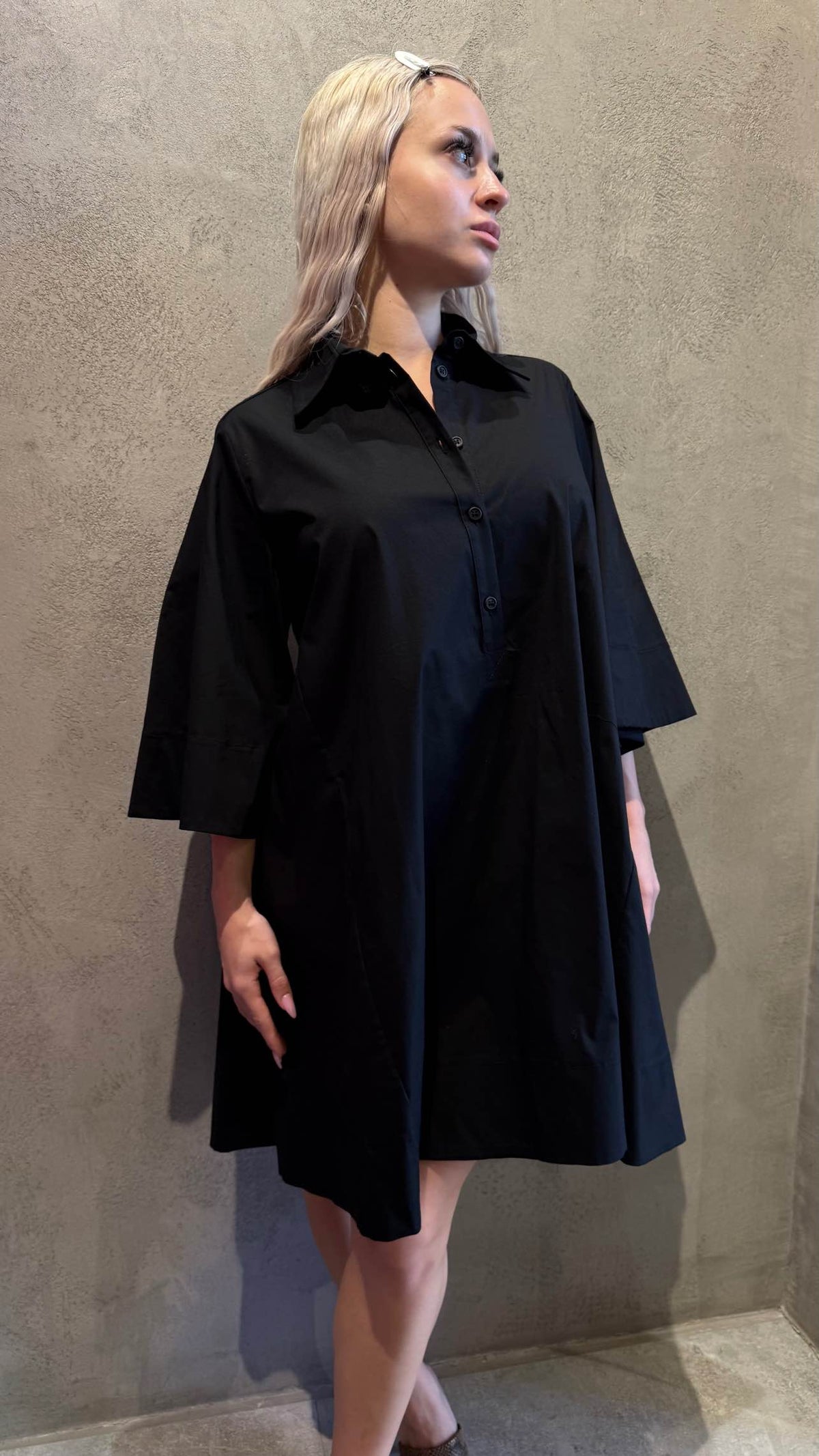 KRISSY DRESS BLACK - Vesta Donna