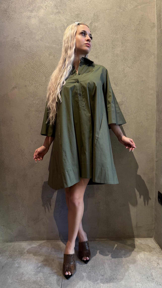 KRISSY DRESS KHAKI - Vesta Donna