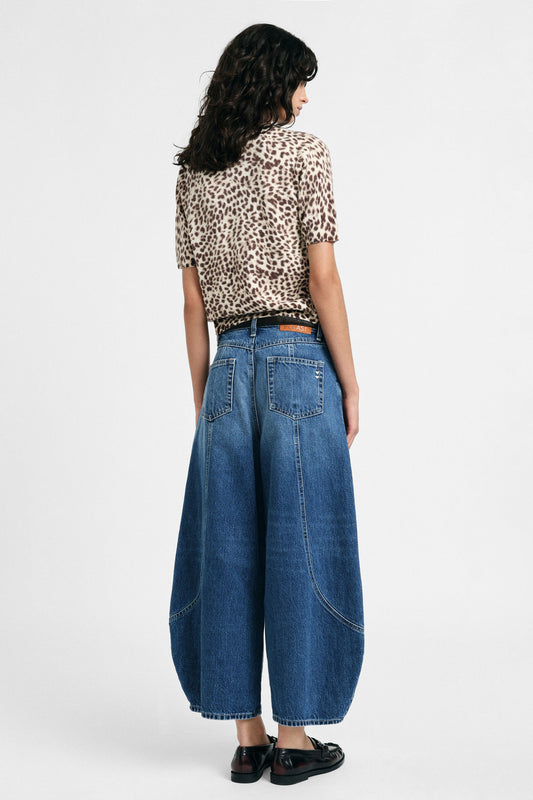 MILA BALLOON DENIM PANTS - Vesta Donna