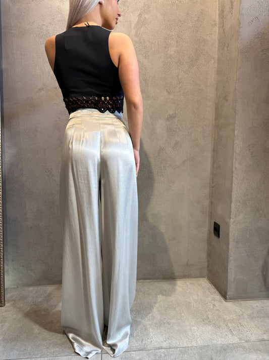 JESICA PANTS SILVER - Vesta Donna