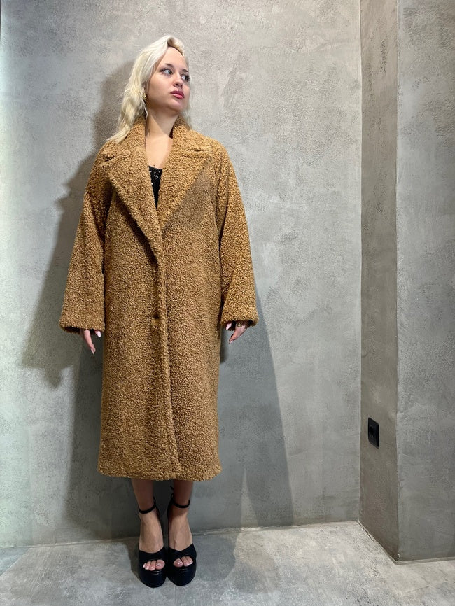 JESSIE TEDDY COAT CAMEL - Vesta Donna