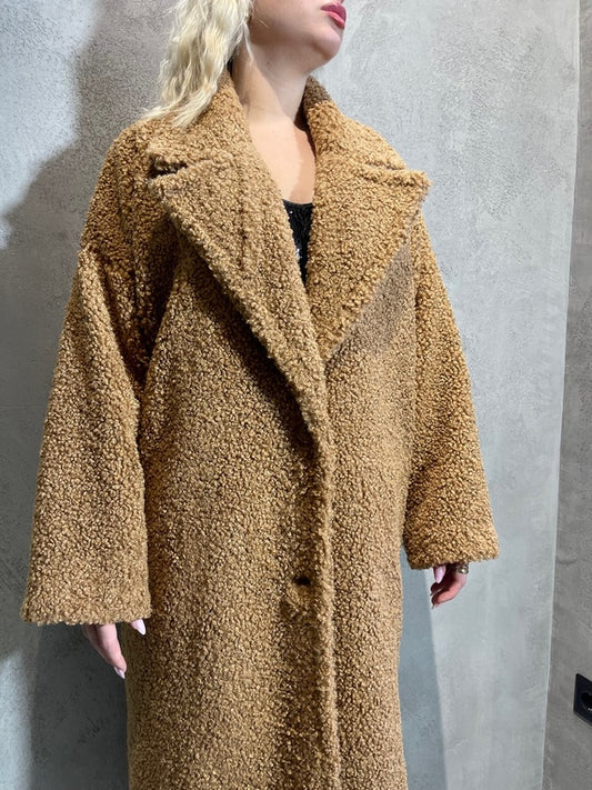 JESSIE TEDDY COAT CAMEL - Vesta Donna