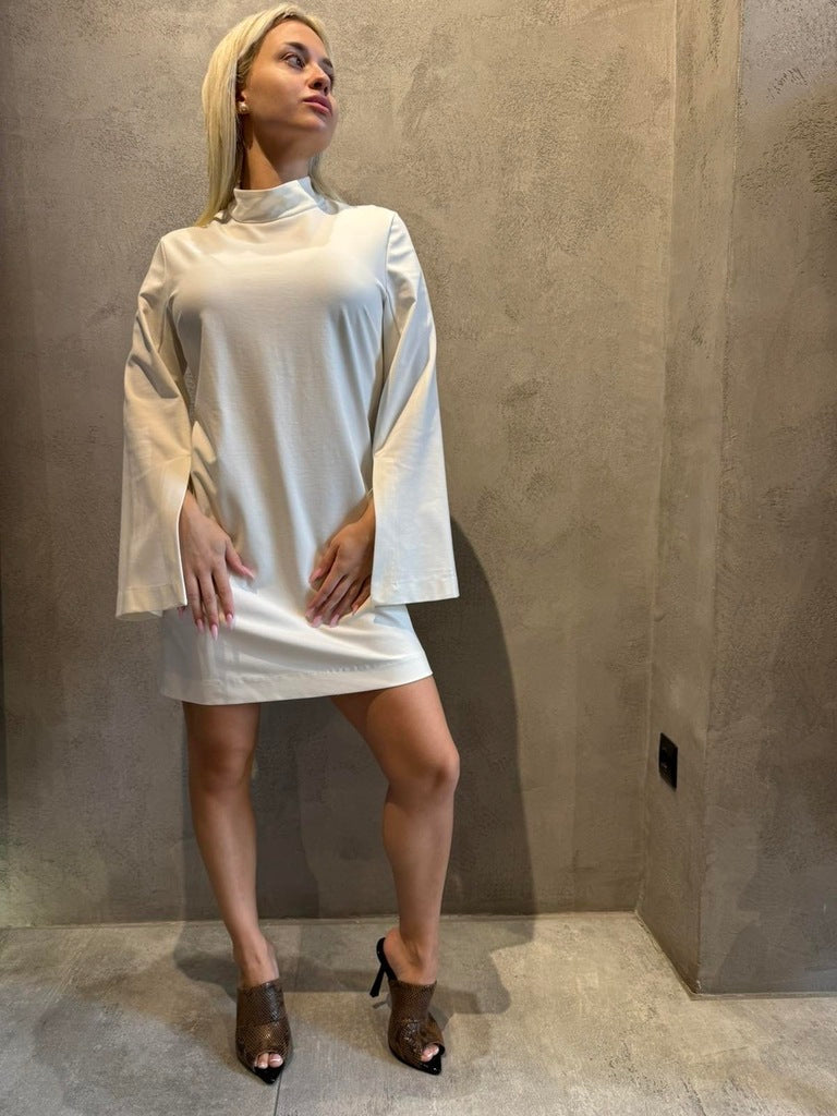 SILIA MINI DRESS ECRU - Vesta Donna