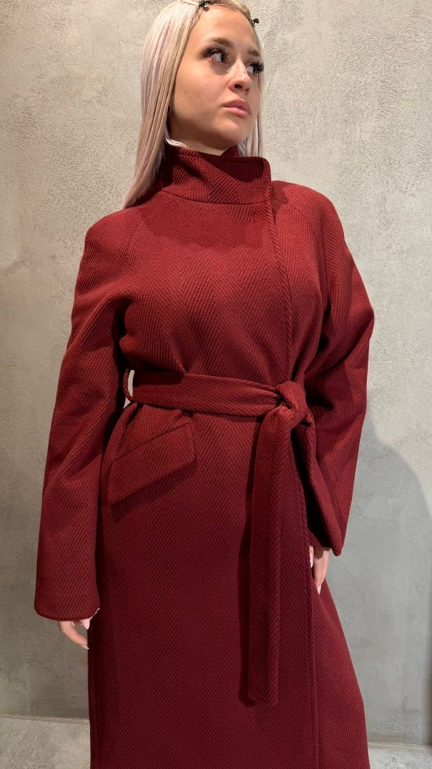 ALICE COAT BORDEAUX - Vesta Donna
