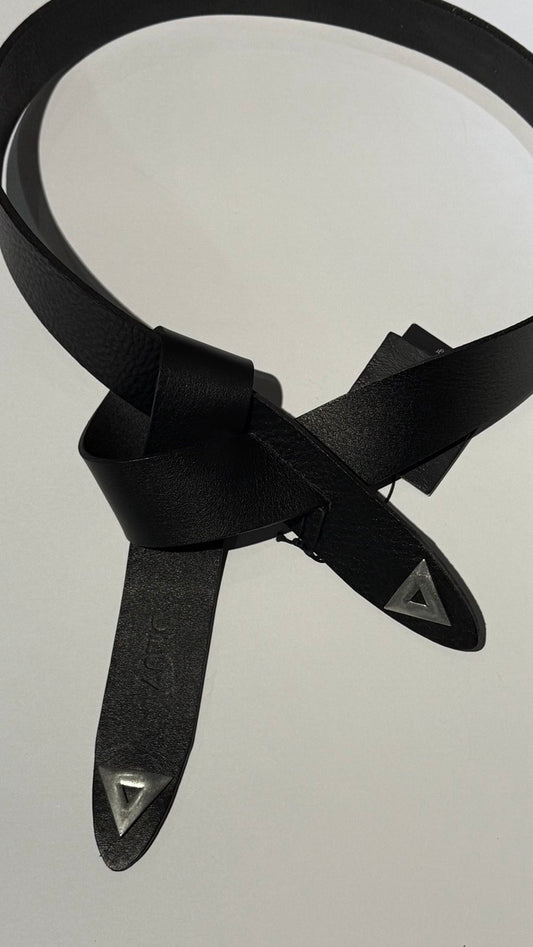 LEILA BELT BLACK SILVER - Vesta Donna