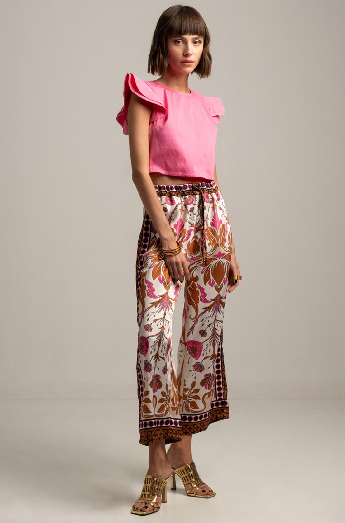 PETAL TOP PINK - Vesta Donna