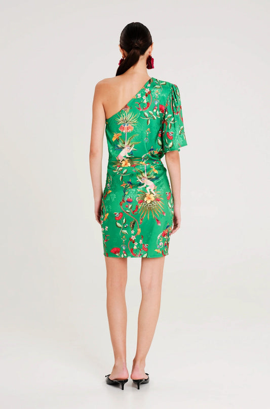 EXOTIC ONE SHOULDER MINI DRESS - Vesta Donna