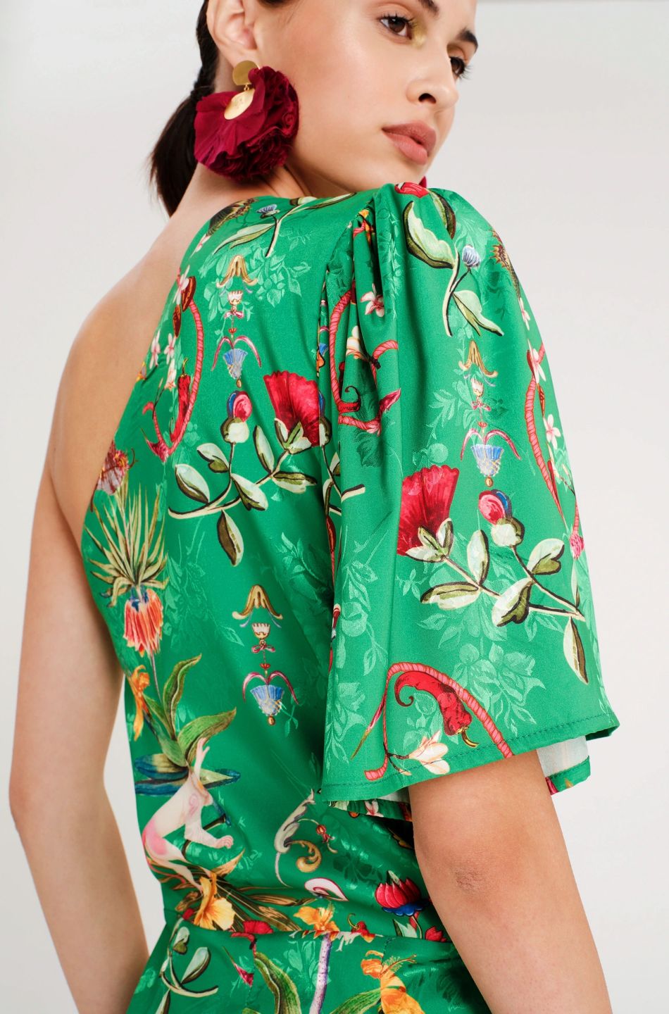 EXOTIC ONE SHOULDER MINI DRESS - Vesta Donna