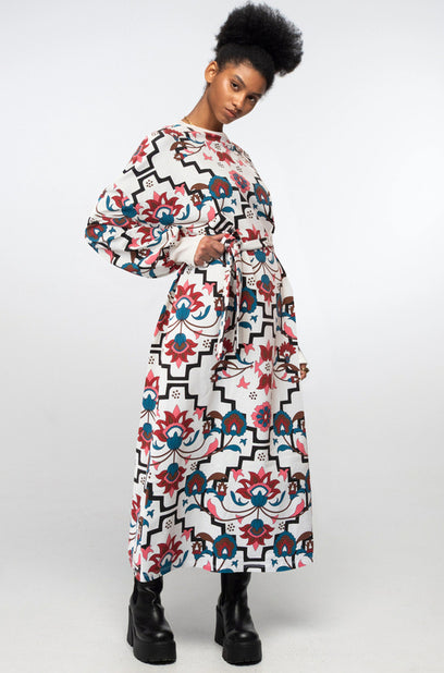 ROMANCER SWEATER DRESS ECRU - Vesta Donna
