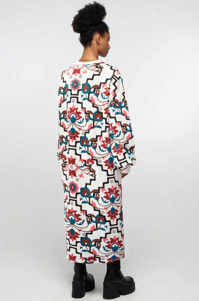 ROMANCER SWEATER DRESS ECRU - Vesta Donna
