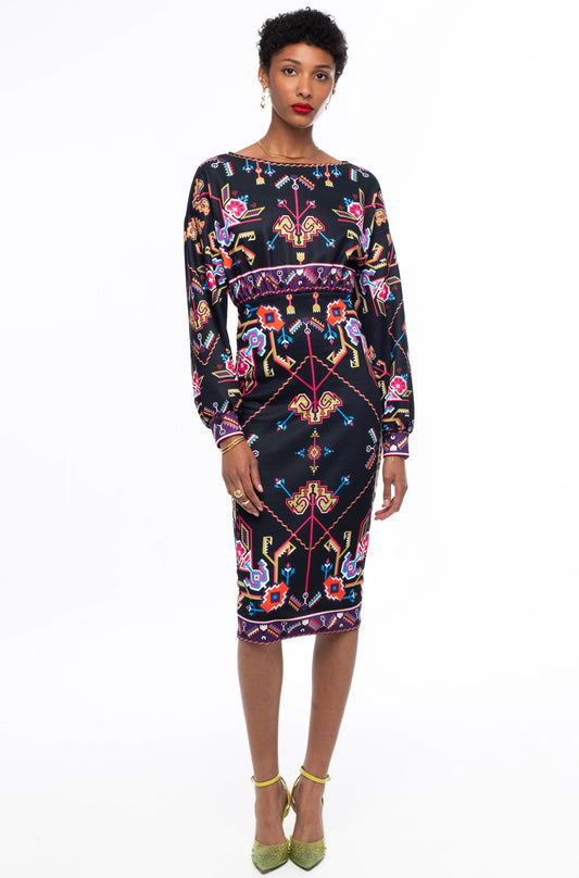 EMBLEM MIDI DRESS - Vesta Donna