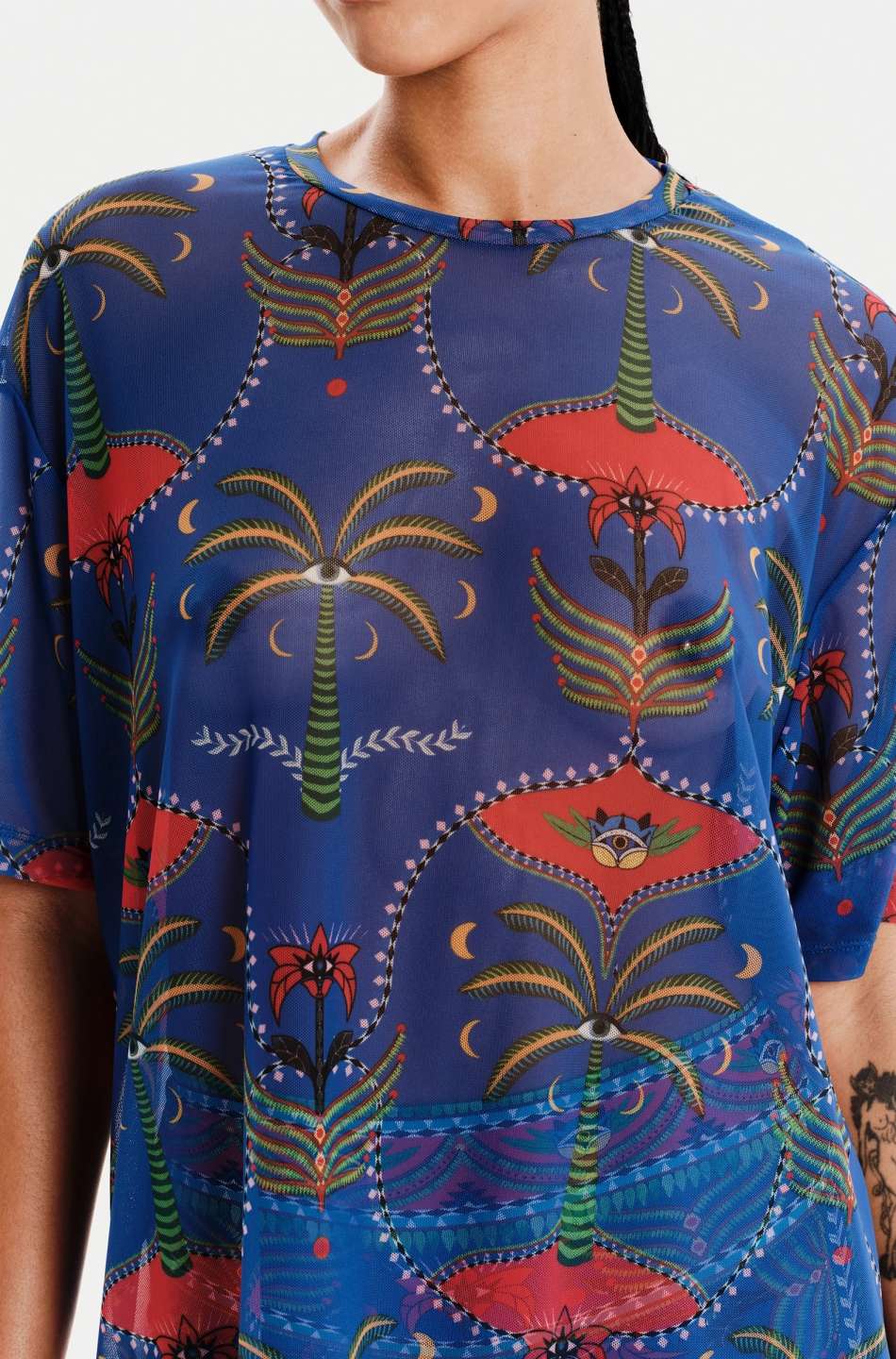 ALIGNMENT LOOSE-ART T-SHIRT - Mesh - Vesta Donna