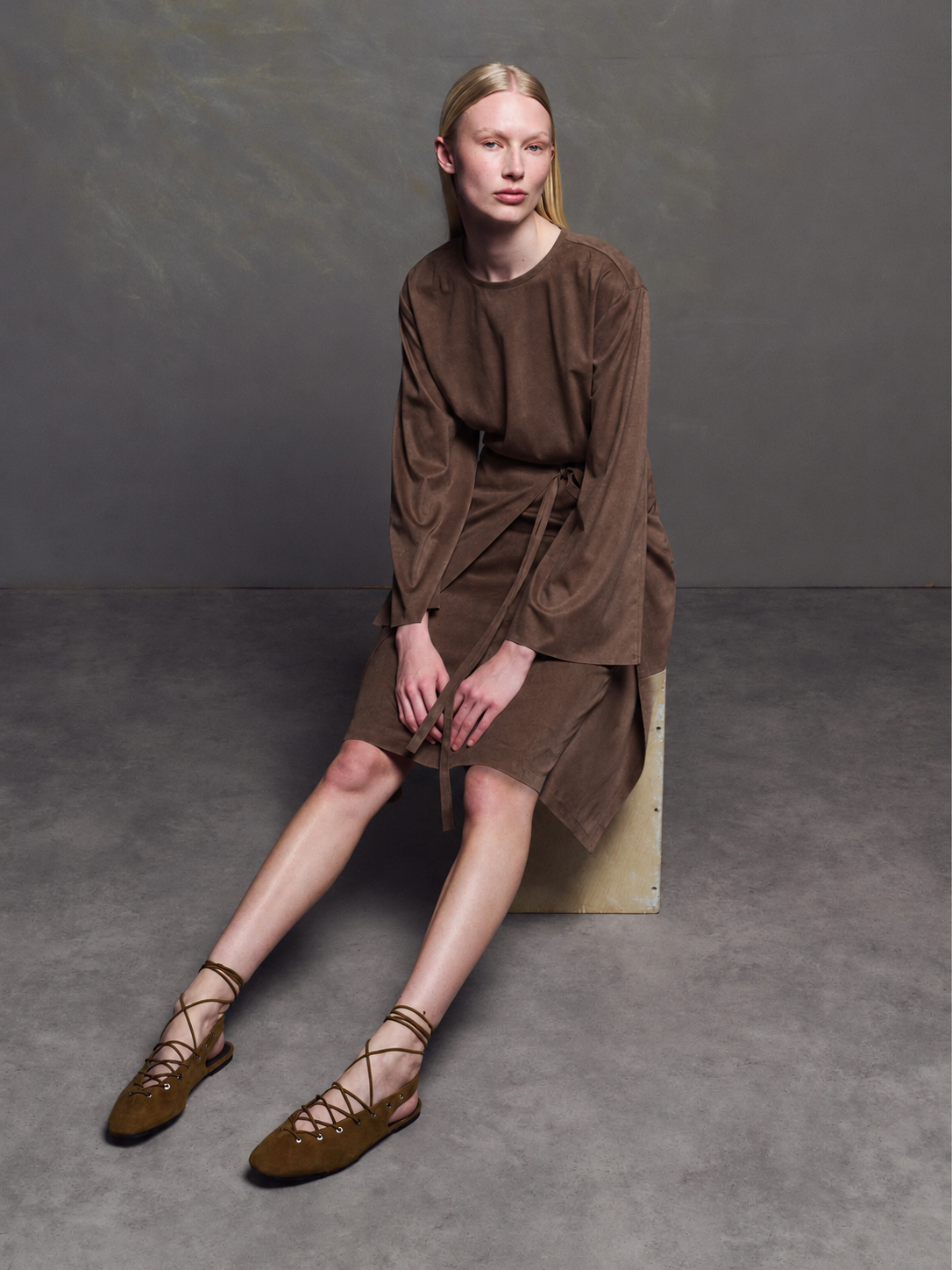 EASE SKIRT BROWN - Vesta Donna
