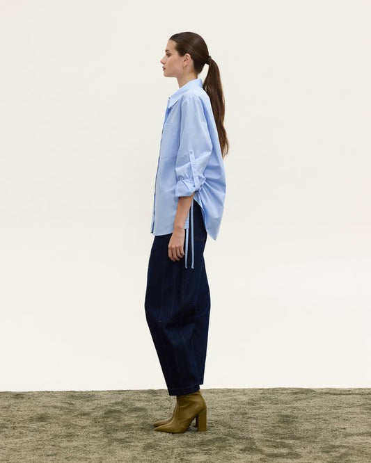LIVIA RELAXED SHIRT CIEL - Vesta Donna