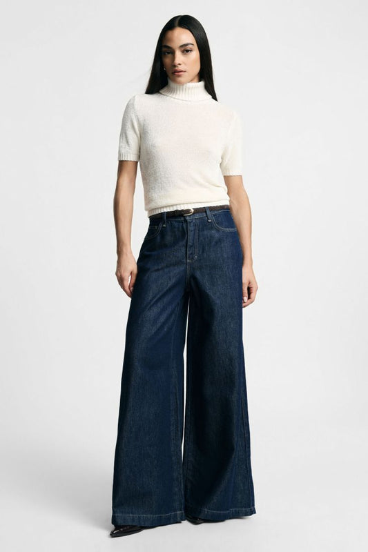  ELENA WIDE DENIM PANTS - Vesta Donna 
