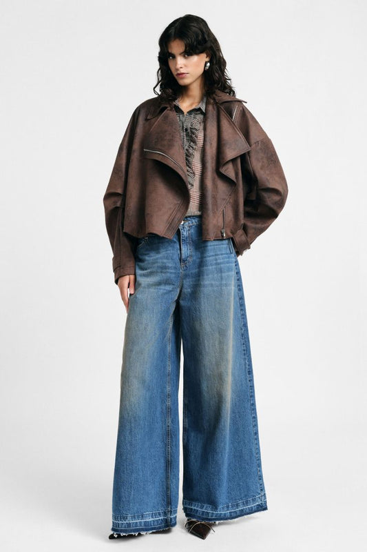  ARIA WIDE DENIM PANTS - Vesta Donna 
