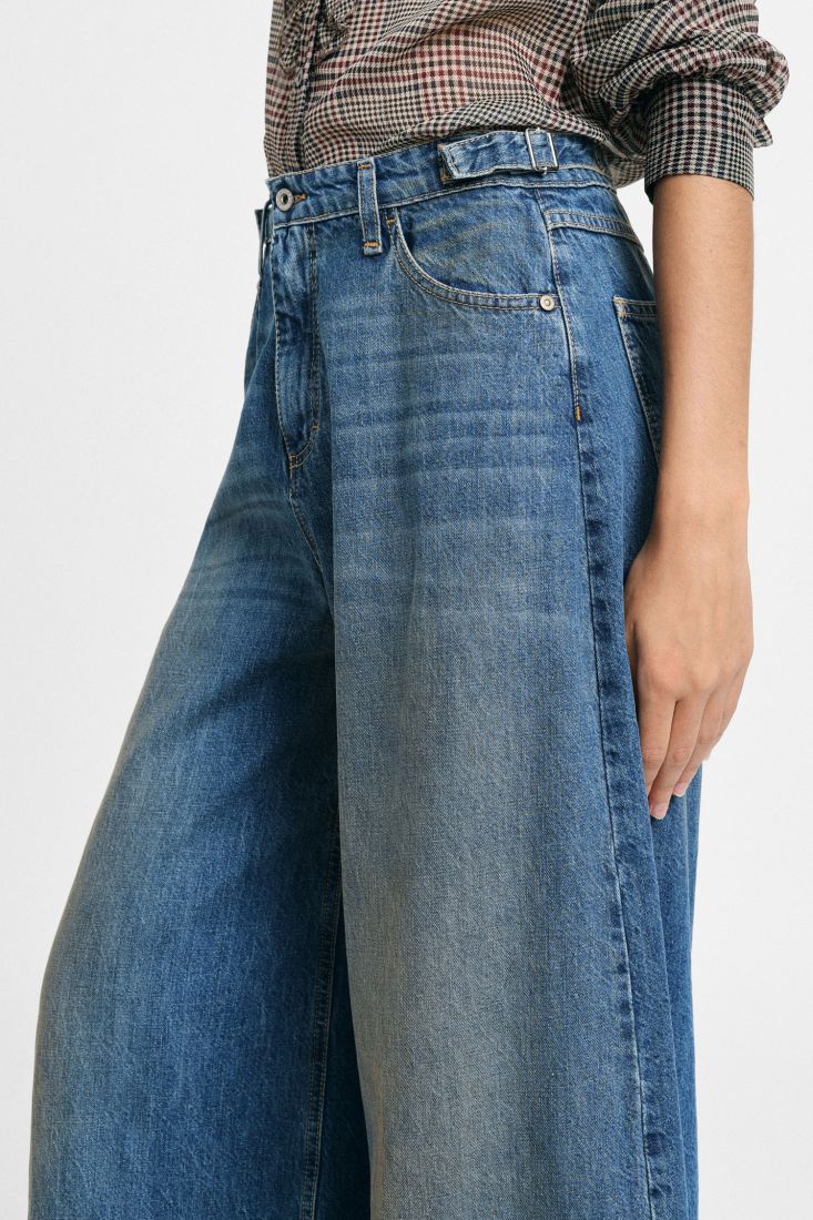 ARIA WIDE DENIM PANTS - Vesta Donna 
