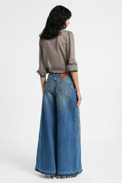  ARIA WIDE DENIM PANTS - Vesta Donna 