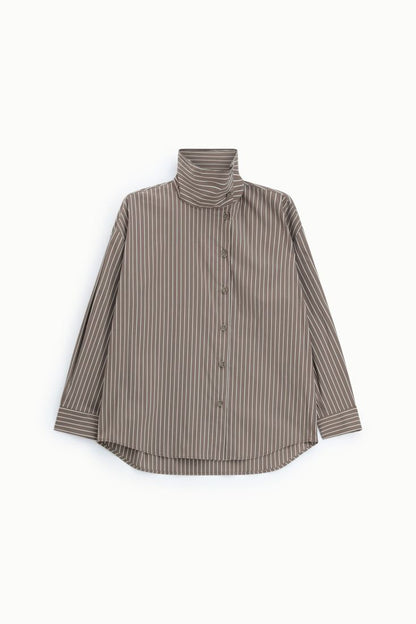  JINA STRIPED HIGH NECK SHIRT - Vesta Donna 