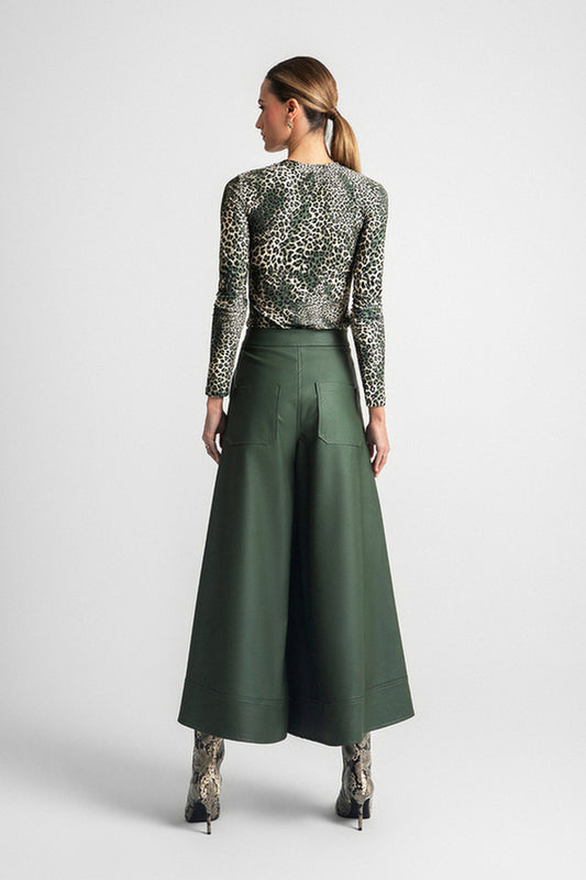  MIA CULOTTE PANTS KHAKI - Vesta Donna 