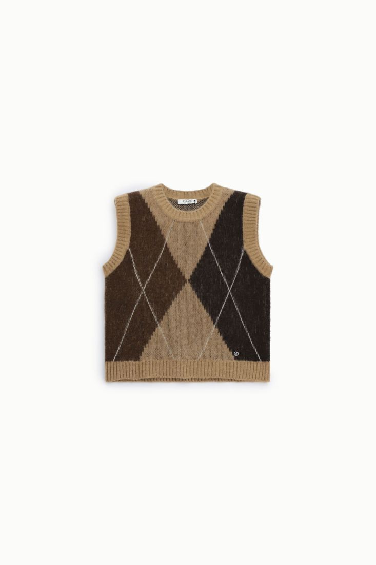  AVERY ARGYLE KNIT VEST - Vesta Donna 