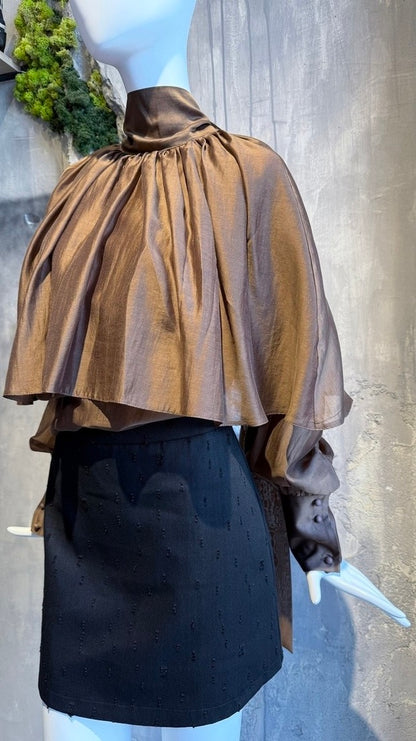  WILMA SHIRT BROWN - Vesta Donna 