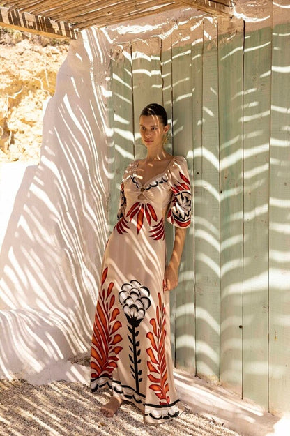  IRISA DRESS BEIGE - Vesta Donna 