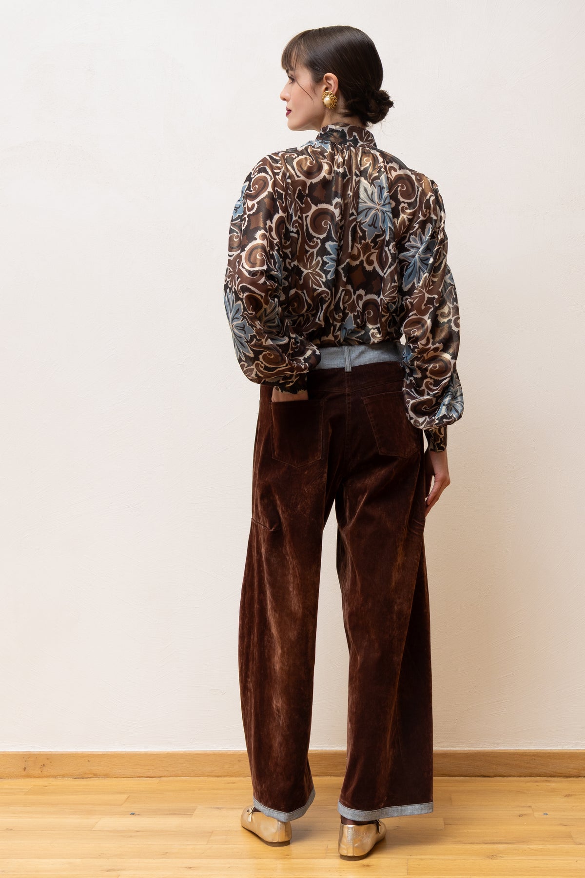  THINA PAISLEY RUFFLE SHIRT - Vesta Donna 