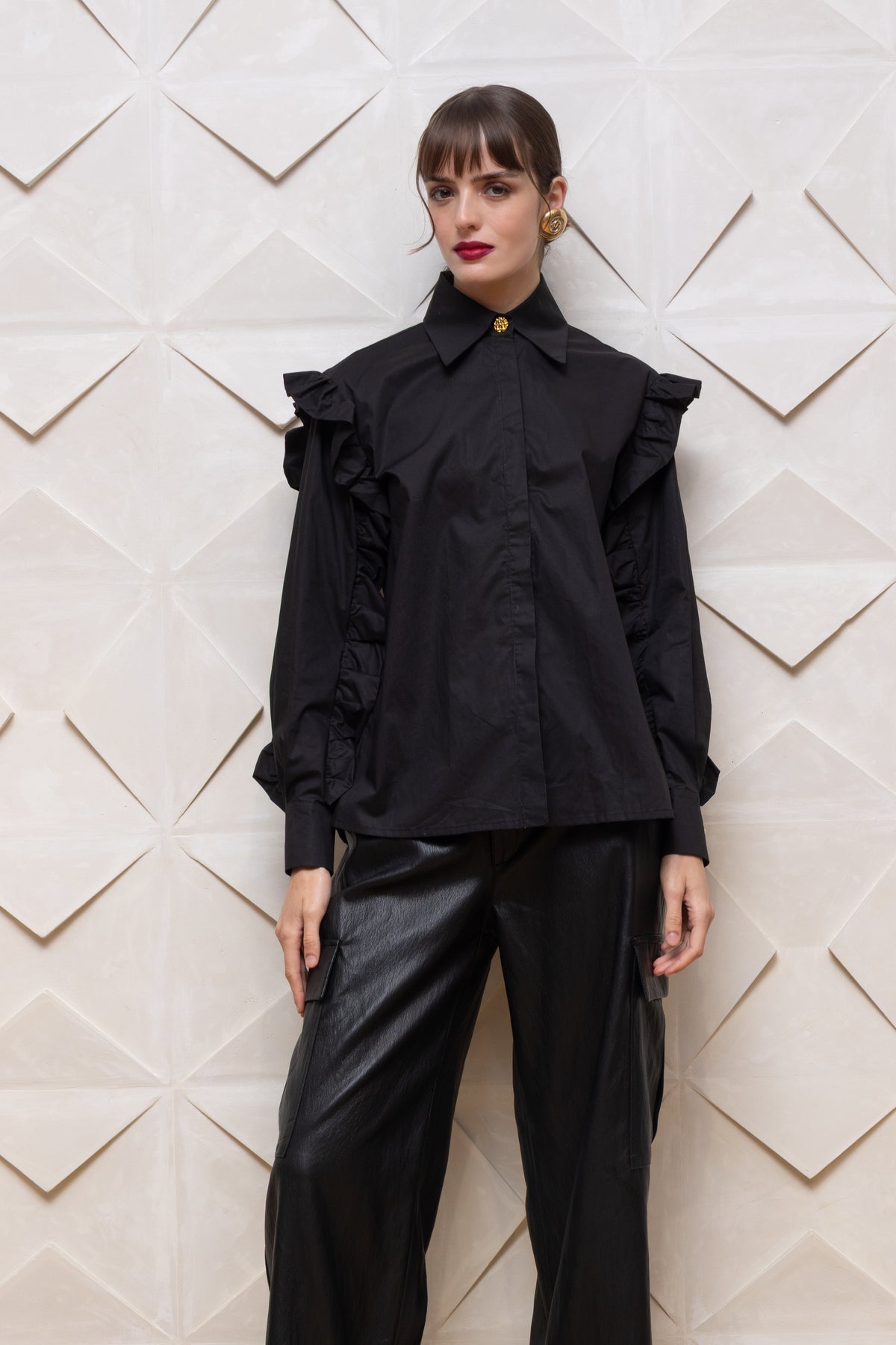  VEGGY SHIRT BLACK - Vesta Donna 
