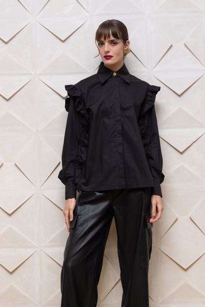  VEGGY SHIRT BLACK - Vesta Donna 