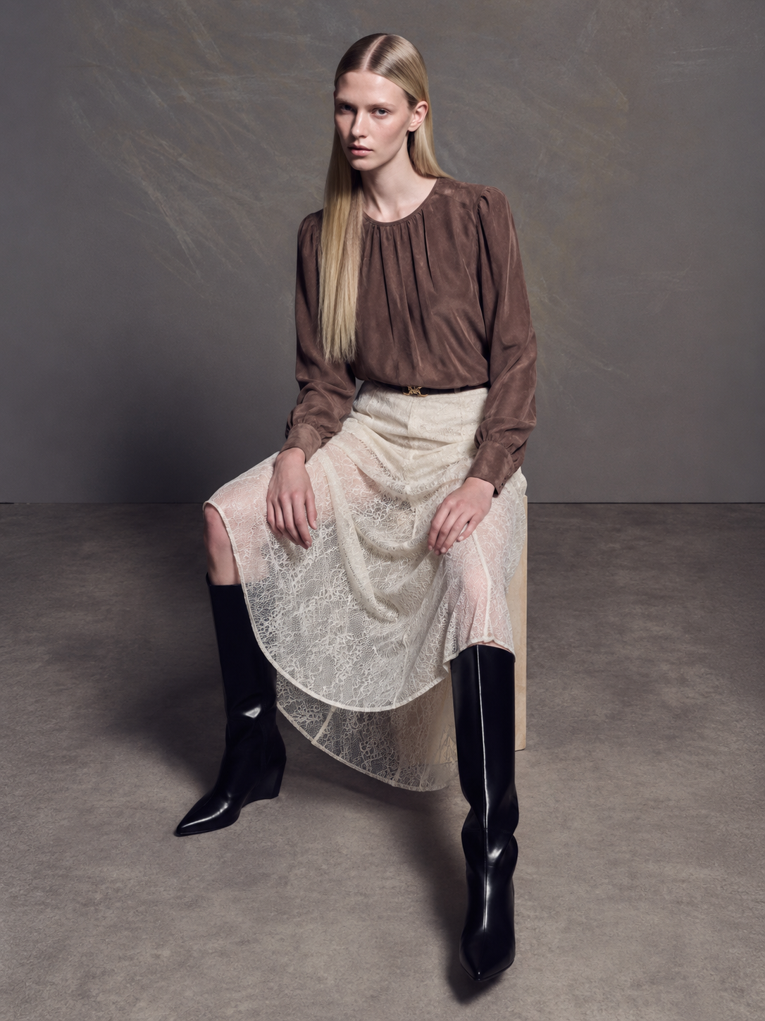  LEO BLOUSE BROWN - Vesta Donna 