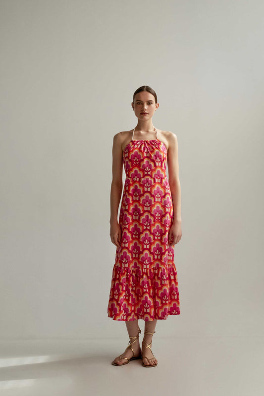  FLOWERS LONG DRESS - Vesta Donna 