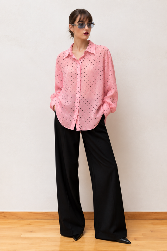  JOANNA POLKA DOT SHIRT - Vesta Donna 