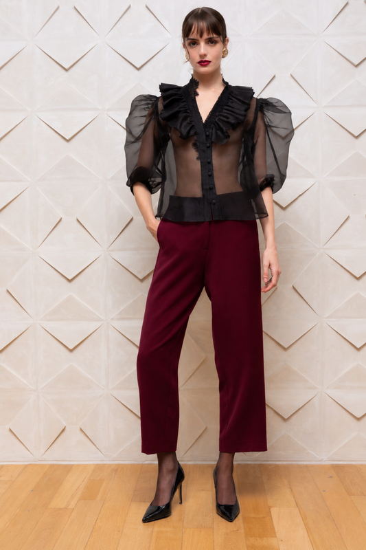  ZUMA TAILORED PANTS BORDEAUX - Vesta Donna 