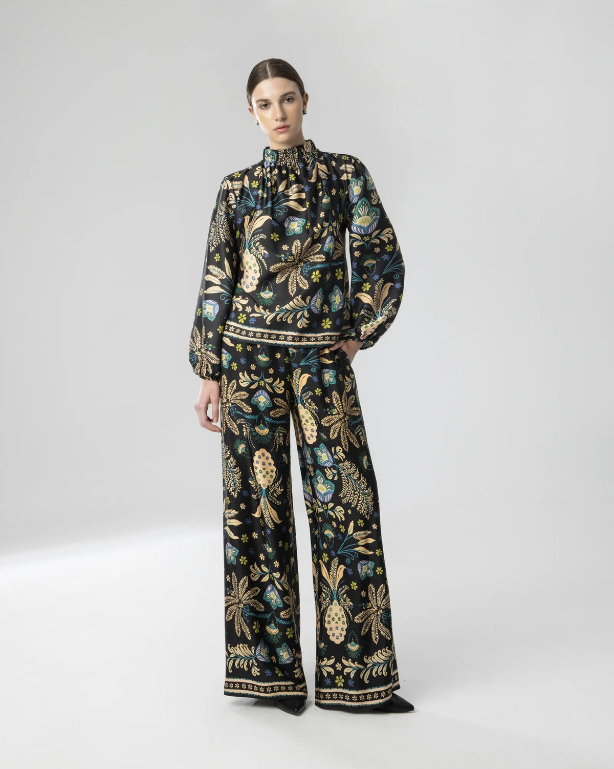  FLOWERS SATIN SET - Vesta Donna 