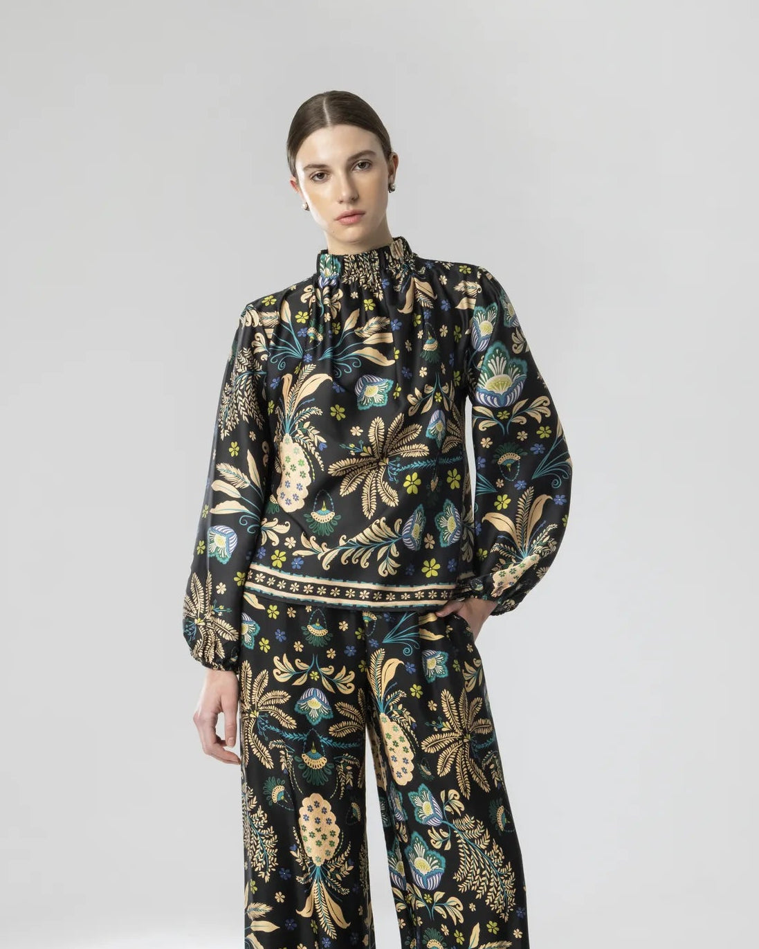  FLOWERS SATIN SET - Vesta Donna 