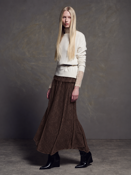  FLOW LACE SKIRT BROWN - Vesta Donna 