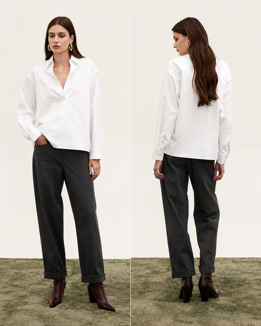  RUBY POPLIN SHIRT WHITE - Vesta Donna 