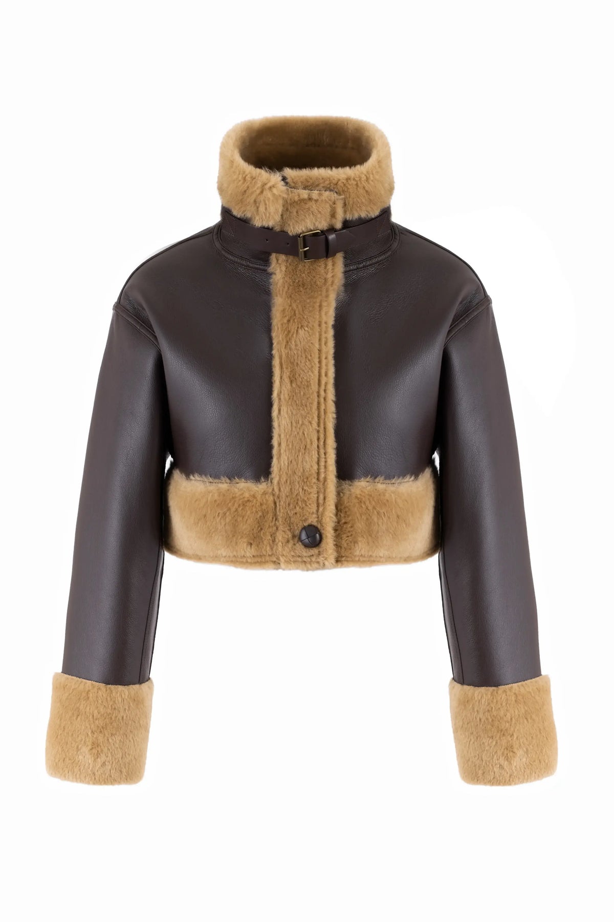  SINTHIA AVIATOR JACKET BROWN - Vesta Donna 